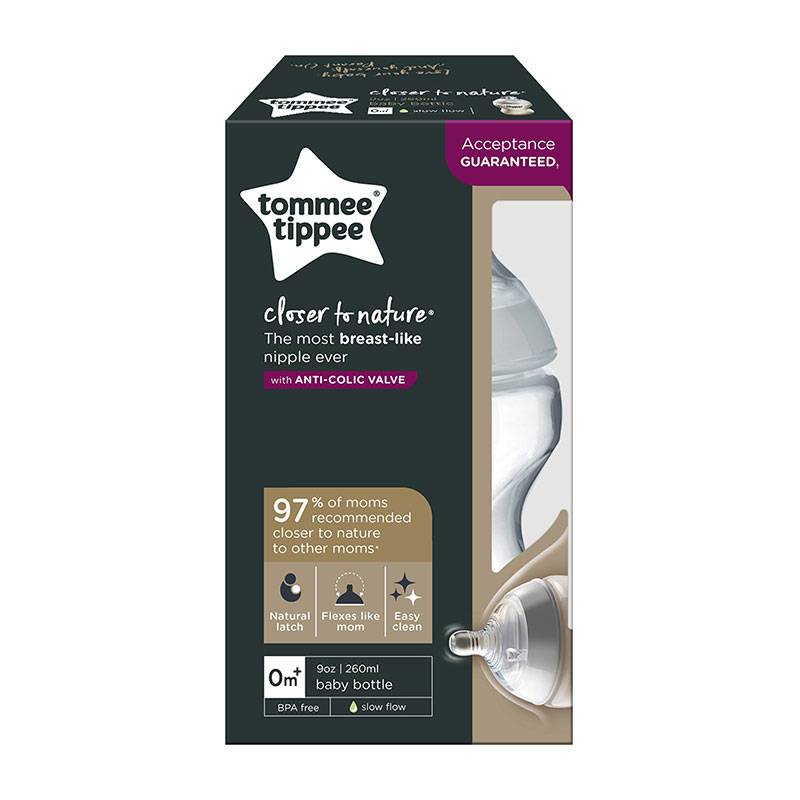 TOMMEE TIPPEE - Biberon 260 ml Closer To Nature 1 PK - TT 0120 - Imagen 2