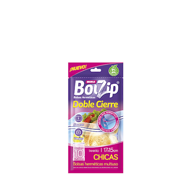 BOLZIP - Bolsas Herméticas Chicas con Doble cierre x10 u - 4612