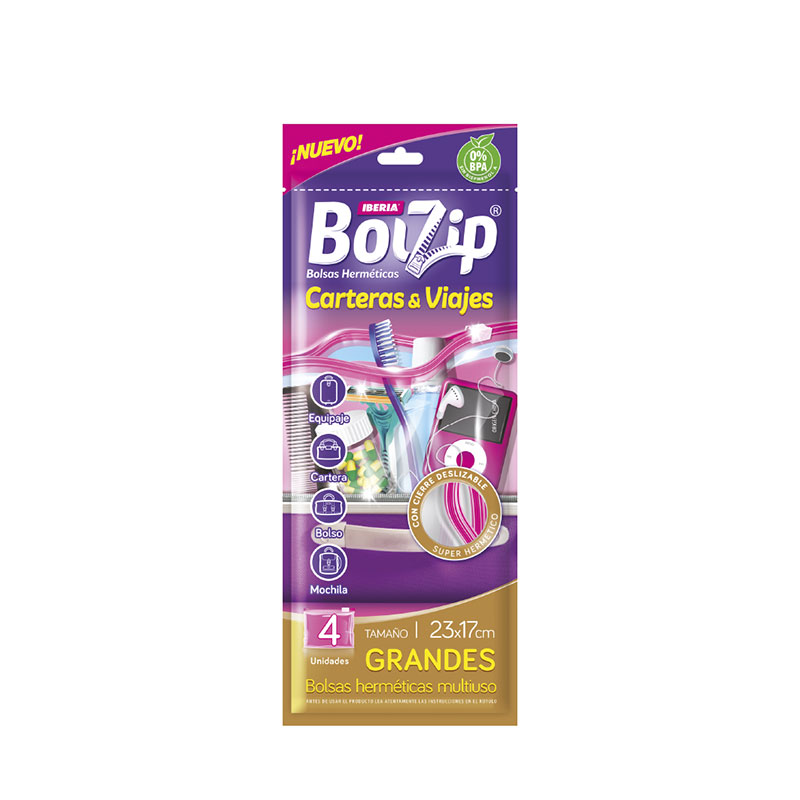 BOLZIP - Bolsas Hermeticas Grandes para Carteras y Viajes x4u. - 4616