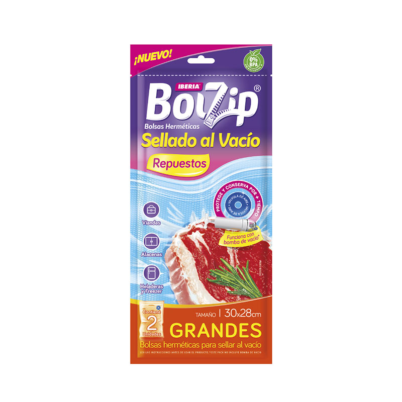 BOLZIP - Repuesto Bolsas Hermeticas Grandes Sellado al Vacio Respuesto x 2u. - 4620