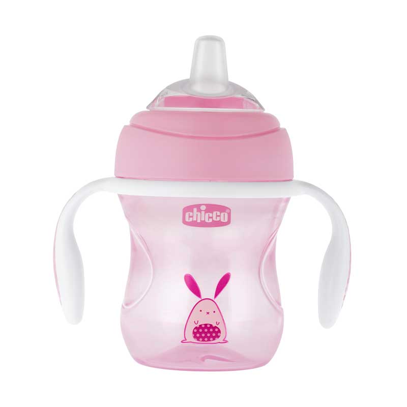 CHICCO NURSING - Vaso Transition Cup 4M+ Rosa - C01320 - Imagen 2