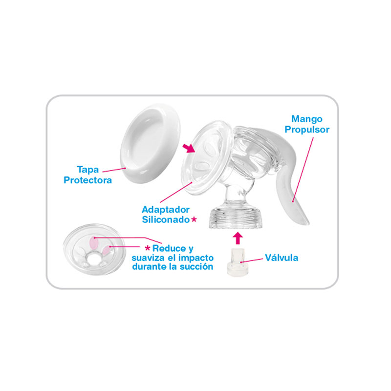 DISPITA - Sacaleche Ergonómico De Extracción Simple Con Mamad Tonalizada - 10830 - Imagen 3