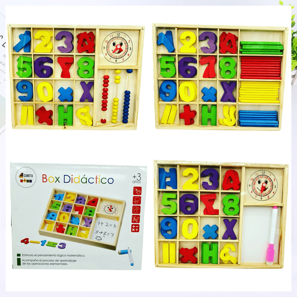CUBETA TOYS - Box Didáctico Madera Números - Operaciones Matemáticas - Imagen 5