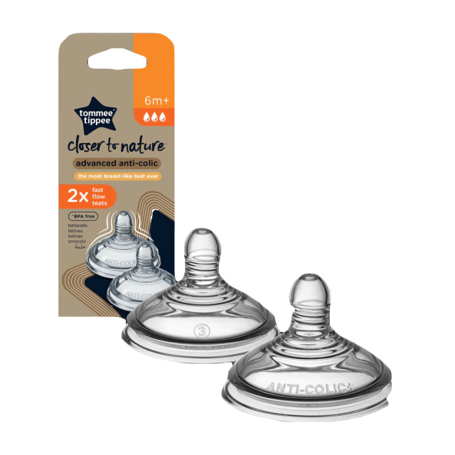 TOMMEE TIPPEE - Tetinas +6 mes Flujo Rapido TOMMEE TIPPEE 2 PK - TT 1224