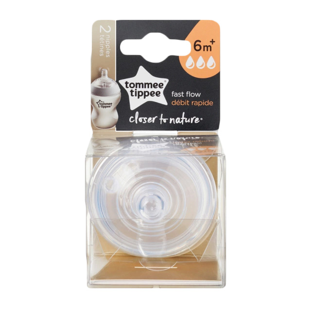 TOMMEE TIPPEE - Tetinas +6 mes Flujo Rapido TOMMEE TIPPEE 2 PK - TT 1124