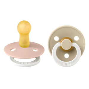BIBS - Chupetes Latex Set X2 Blush /Vanilla NIGHT" Talle 3 - 130243