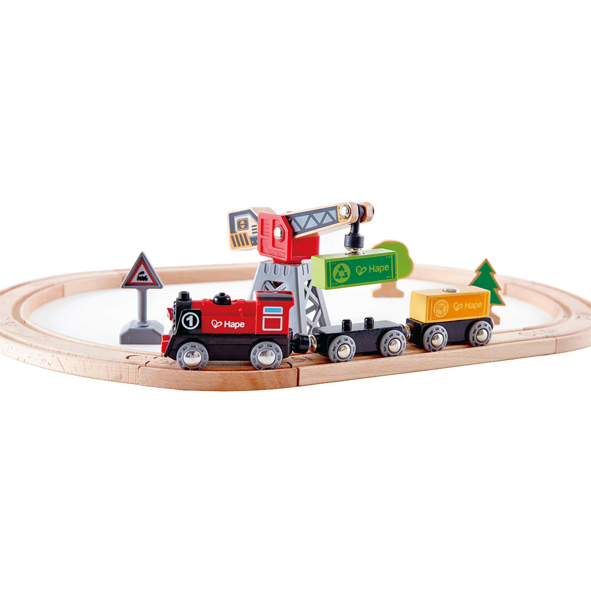 HAPE - Tren A Pila De Juguete Con Circuito De Vías De Carga Y Descarga - Imagen 3