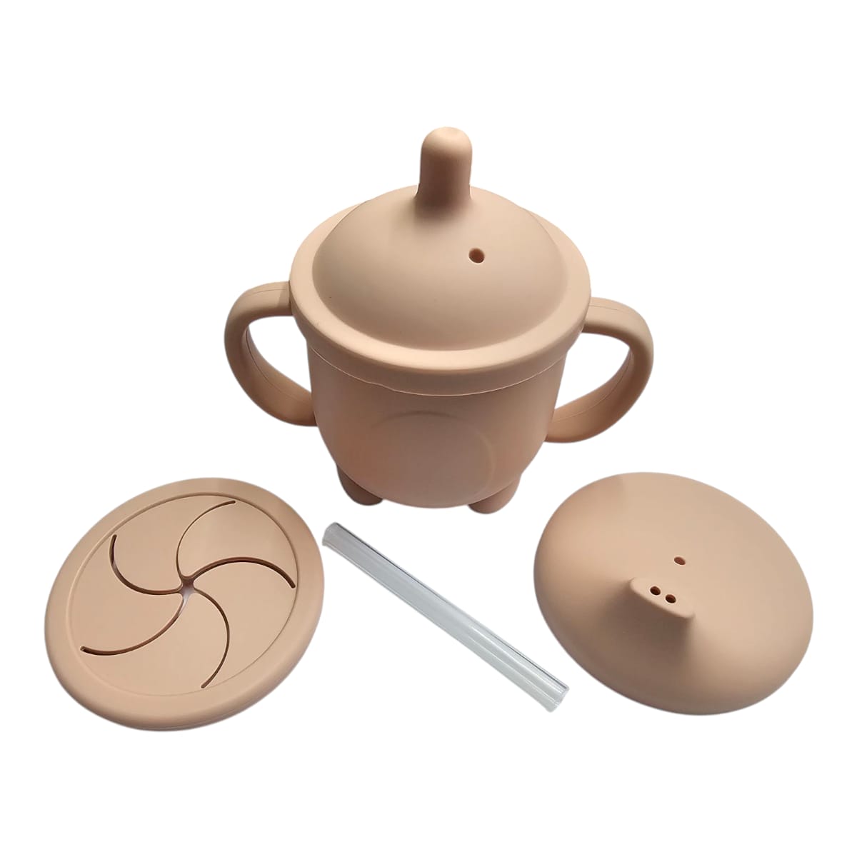 DISPITA - Taza De Siliconas Triple Uso: Cerealera, Con Pajita y Con Sorbito - 11640