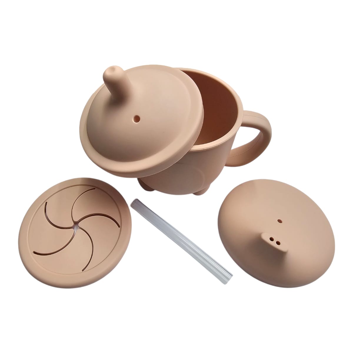 DISPITA - Taza De Siliconas Triple Uso: Cerealera, Con Pajita y Con Sorbito - 11640 - Imagen 3