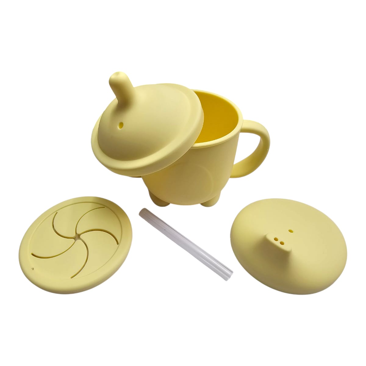 DISPITA - Taza De Siliconas Triple Uso: Cerealera, Con Pajita y Con Sorbito - 11640 - Imagen 4