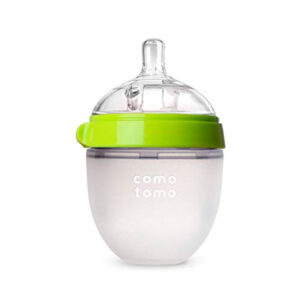 COMOTOMO - Mamadera 150ml Transparente y Verde