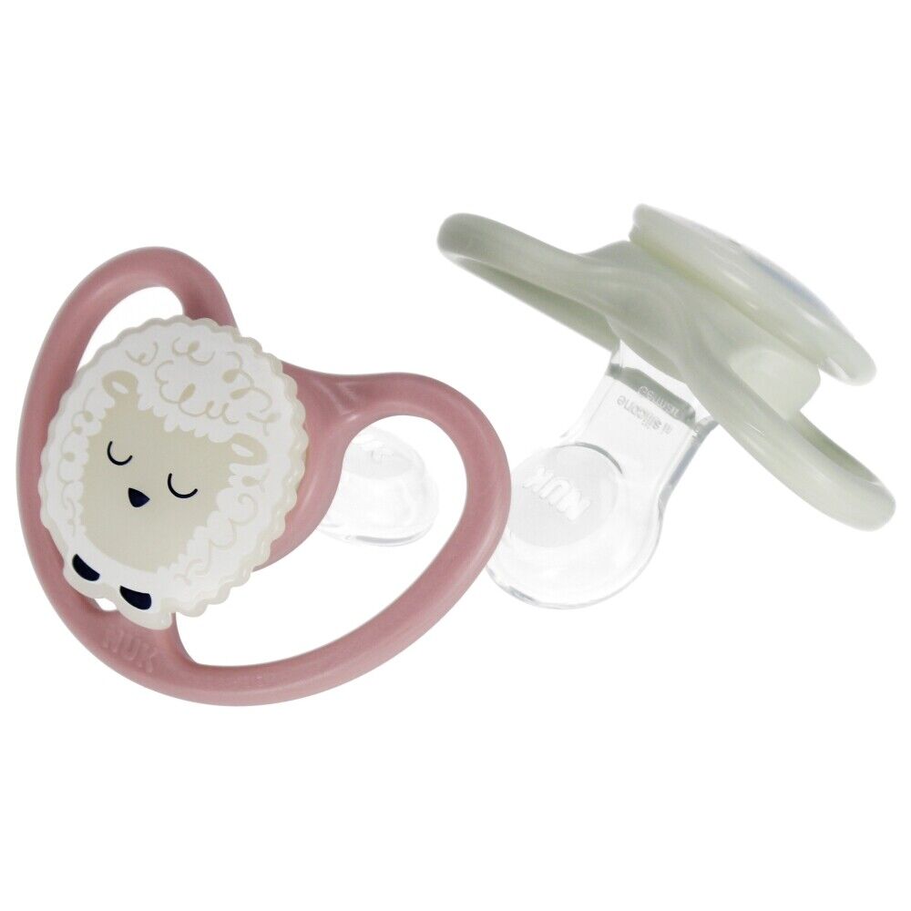 NUK - Set de 2 Chupetes Space Luminoso T1 Oveja/Galaxia - 730899 - Imagen 4