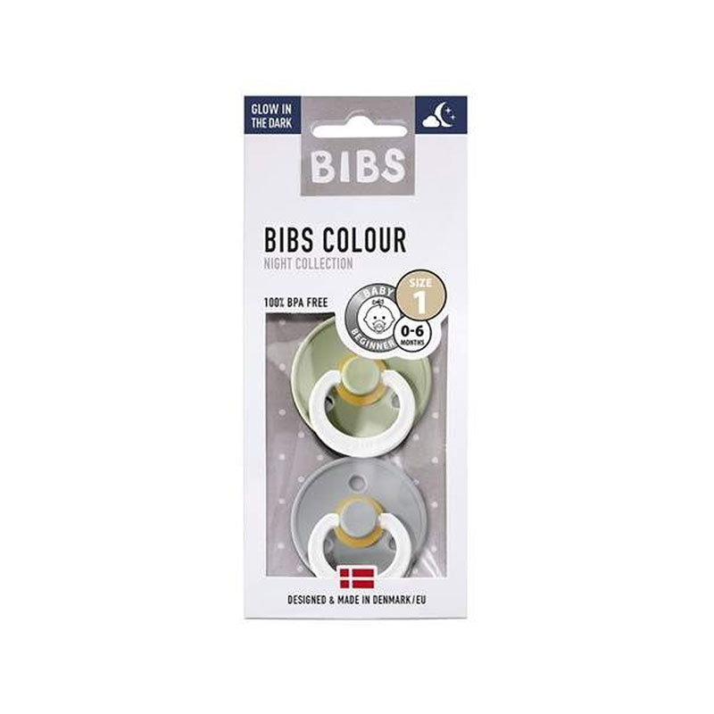BIBS - Chupetes Latex Set X2 Sage/Cloud Luminoso Talle 2 - 120267 - Imagen 3