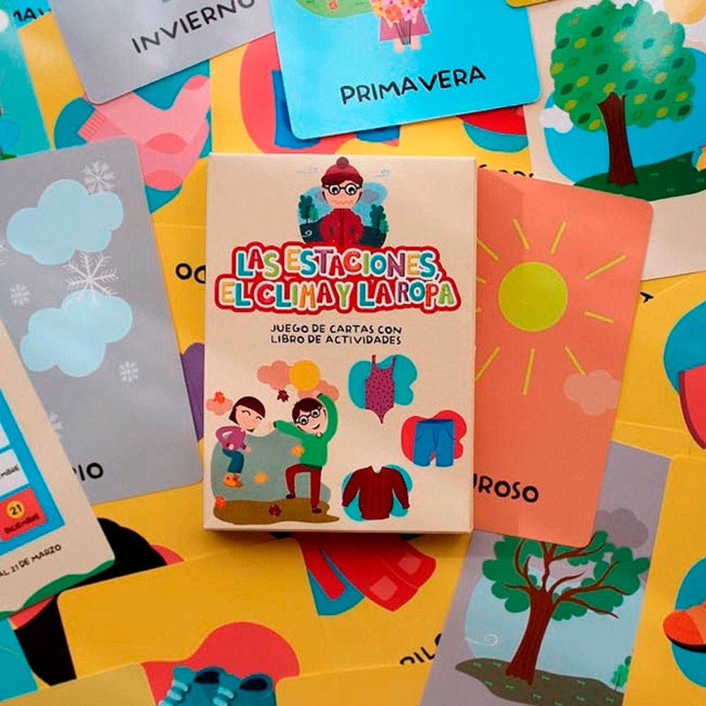 BARCO DE PAPEL - Juego de Cartas - Las Estaciones, El Clima y La Ropa - Imagen 3