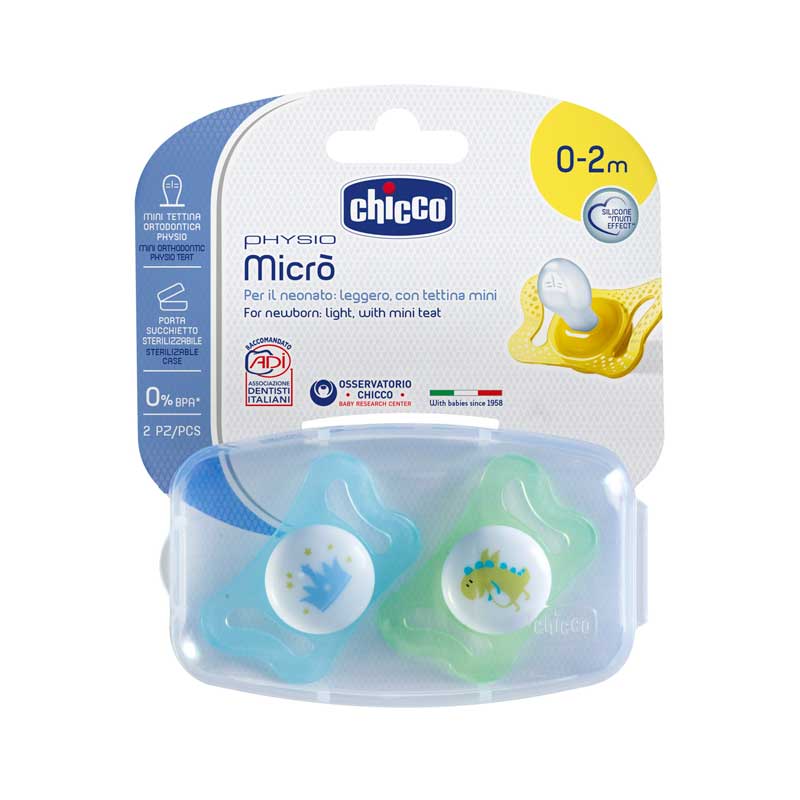 CHICCO NURSING - Chupete Physio Micro 0-2m Boy - C56269 - Imagen 3