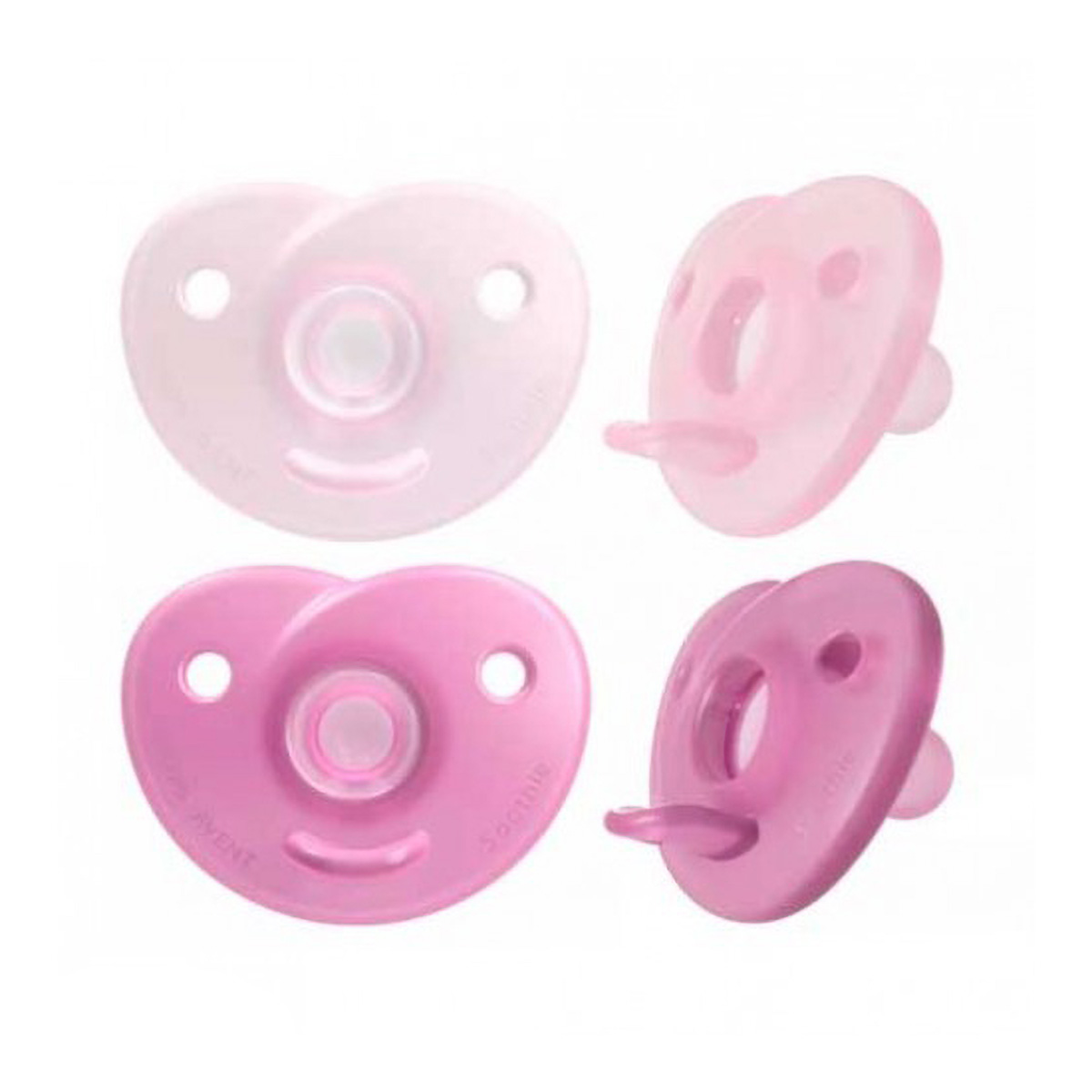 AVENT - Chupetes Soothie X2 Todo Silicona 0-6m Nena - SCF 099/22 - Imagen 4