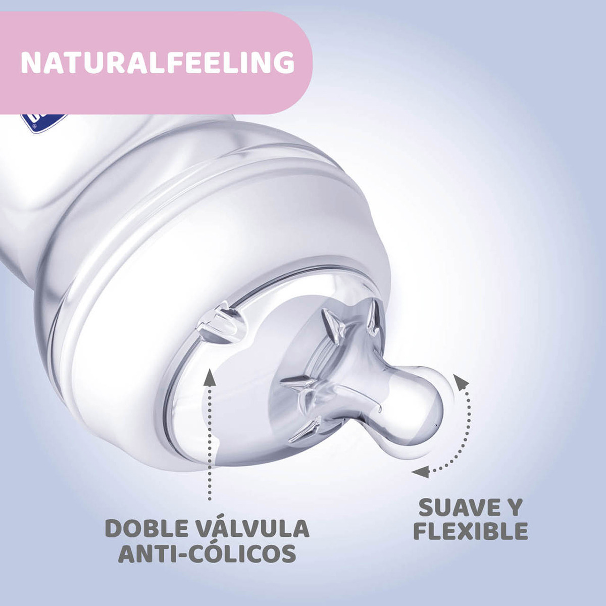 CHICCO NURSING - NaturalFeeling 150ml 0M+ Flujo lento VIDRIO - C55392 - Imagen 4