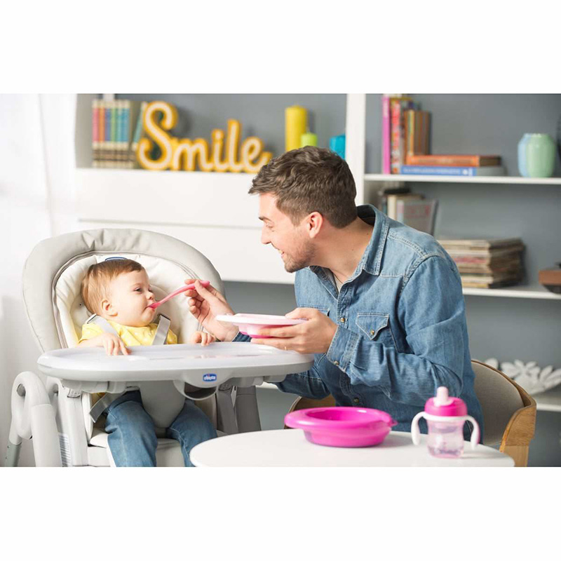 CHICCO NURSING - Plato Easy 6m+ Rosa - C86542 - Imagen 5