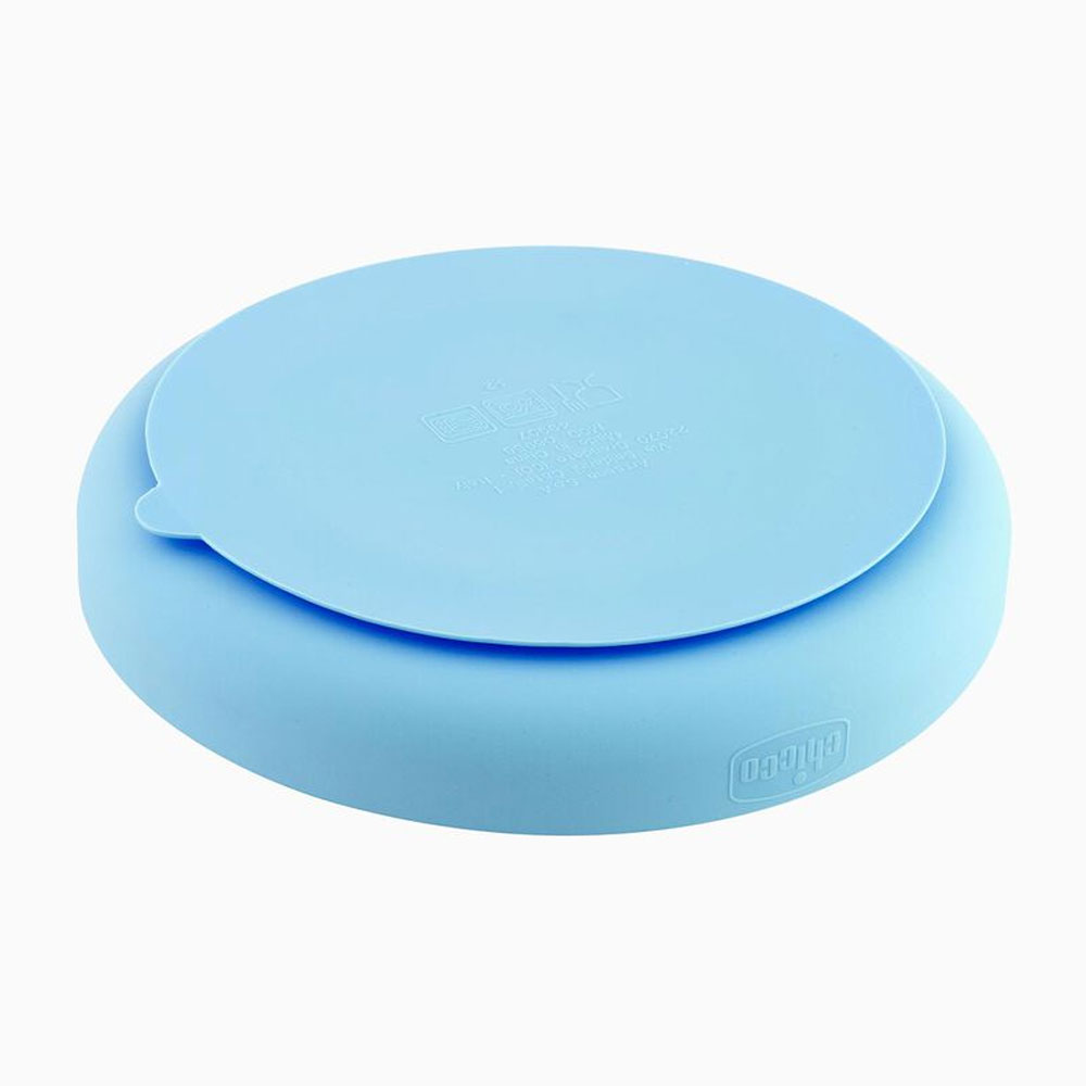 CHICCO NURSING - Plato Silicona con Divisiones Celeste 12m - C27535 - Imagen 3