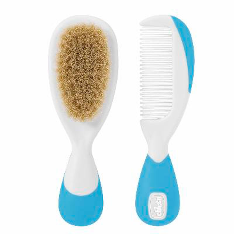 CHICCO NURSING - Cepillo y peine Cerda natural Celeste - C11933 - Imagen 3
