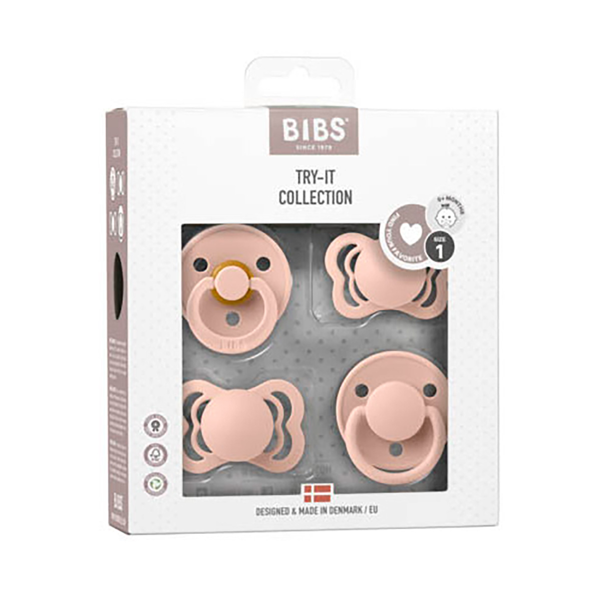 BIBS - Chupetes Pack X4 Latex Blush: 1 Color, 1 Couture, 1 De Lux, 1 Supreme Talle U - 91341 - Imagen 3