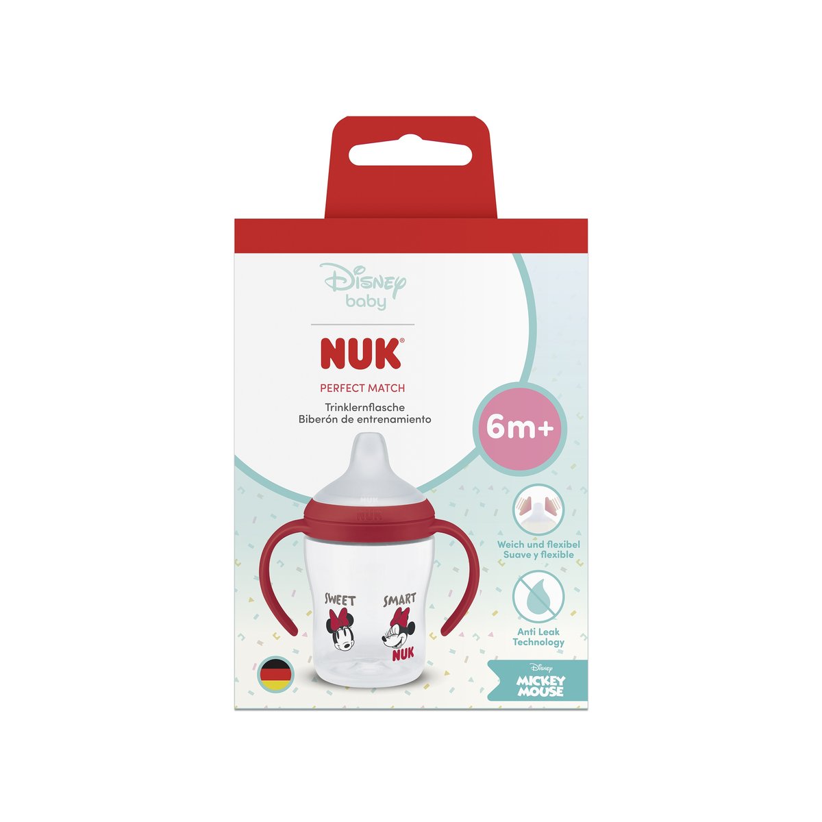 NUK - Vaso Aprendizaje PM 150 ml CT Mickey Mouse - Rojo ¡NOVEDAD! - 215430 - Imagen 3
