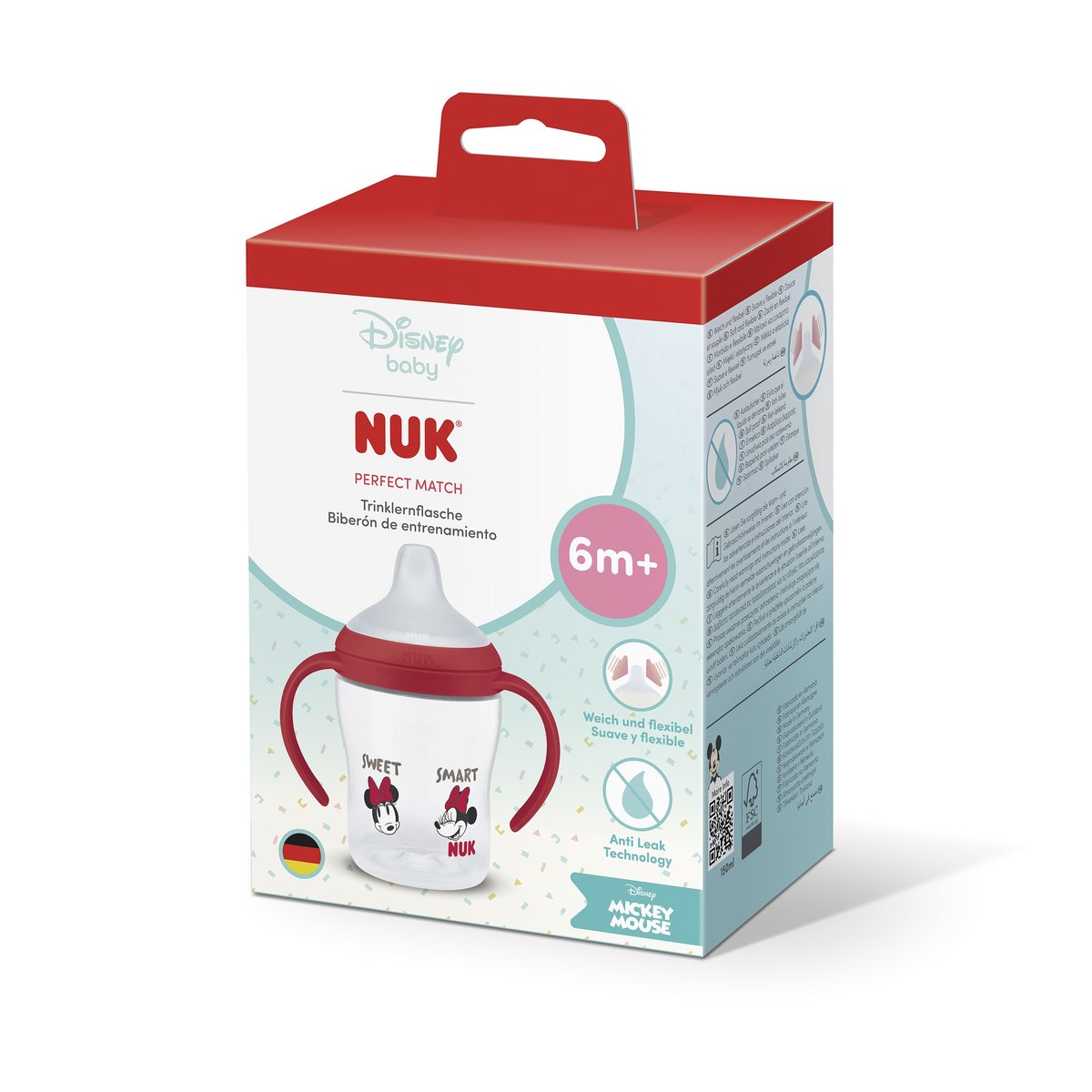 NUK - Vaso Aprendizaje PM 150 ml CT Mickey Mouse - Rojo ¡NOVEDAD! - 215430 - Imagen 4