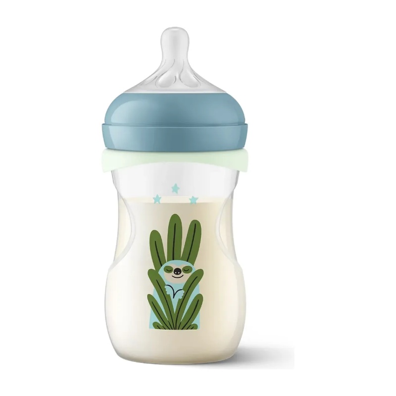 AVENT - SET MAMADERA NATURAL R 260ml CON ANILLO GLOW IN THE DARK + CHUPETE ULTRA SOFT NOCTURANO 0-6m - SCD 838/17 - Imagen 4